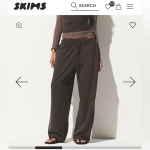 Skims cotton jersey wide leg pant